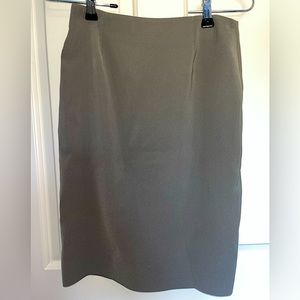 Olive colored pencil skirt (Amanda Smith)